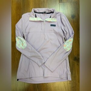 Simply Southern Lavender Pullover with Turtle Print Collar